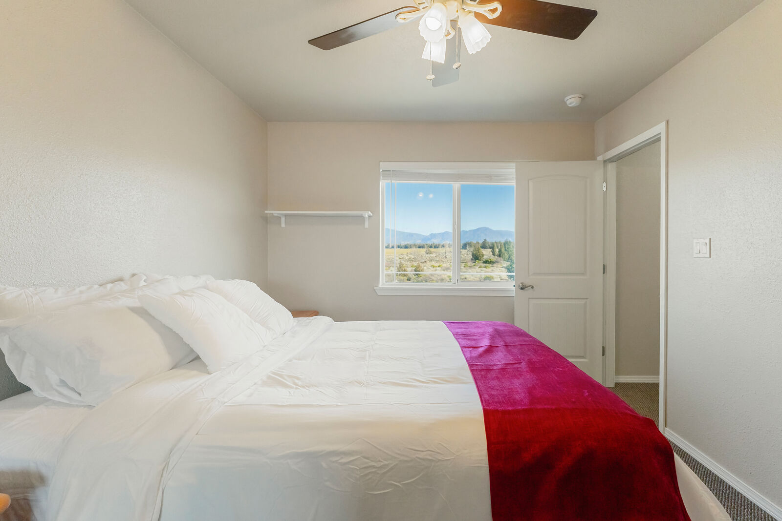Bedroom with mountain view
