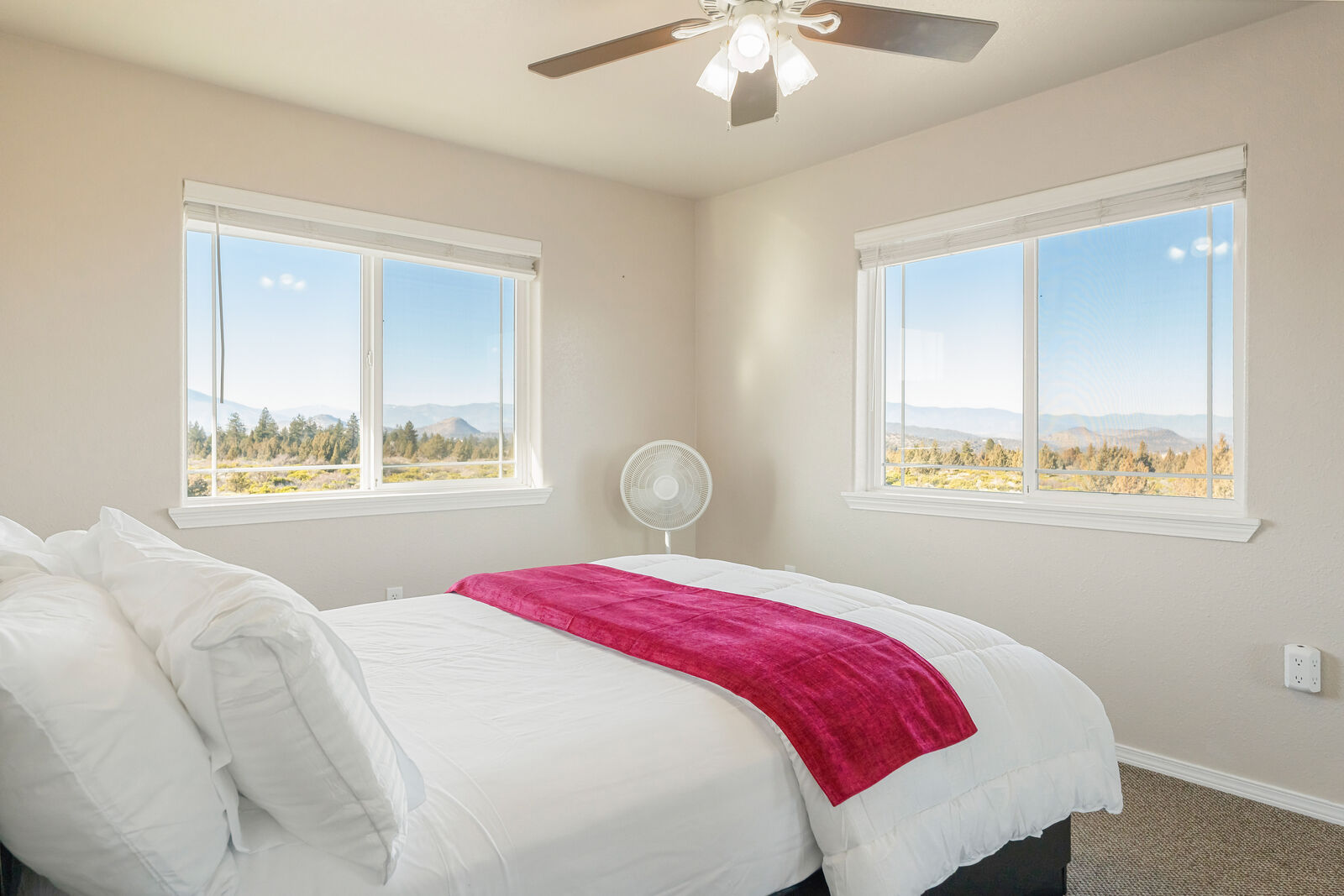 Third Eye Chakra — queen bed, panoramic mountain views