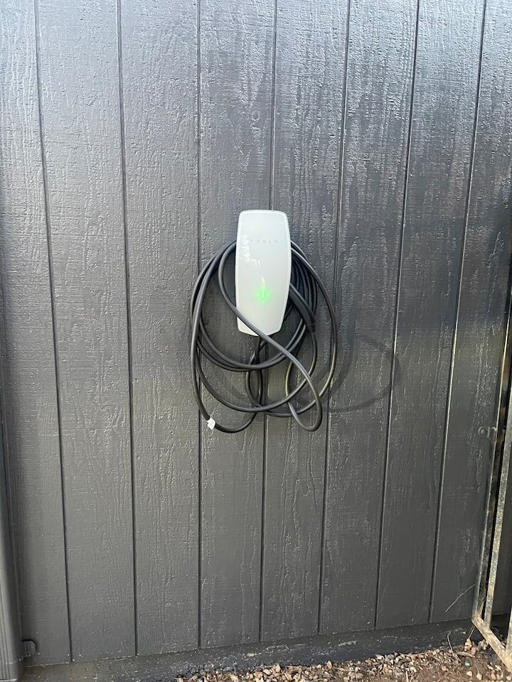 EV charger on wall
